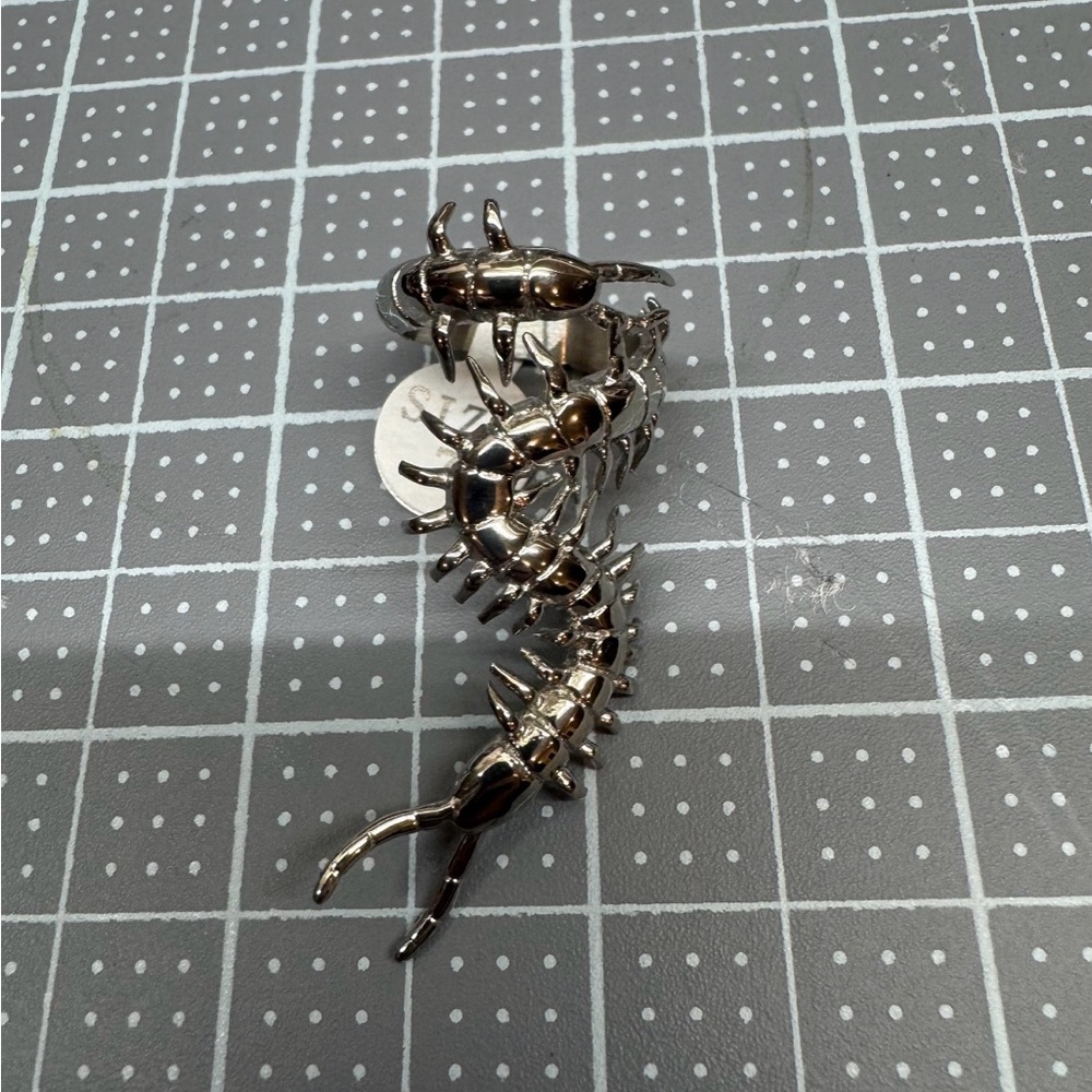 Silver Centipede Statement Ring - image 3